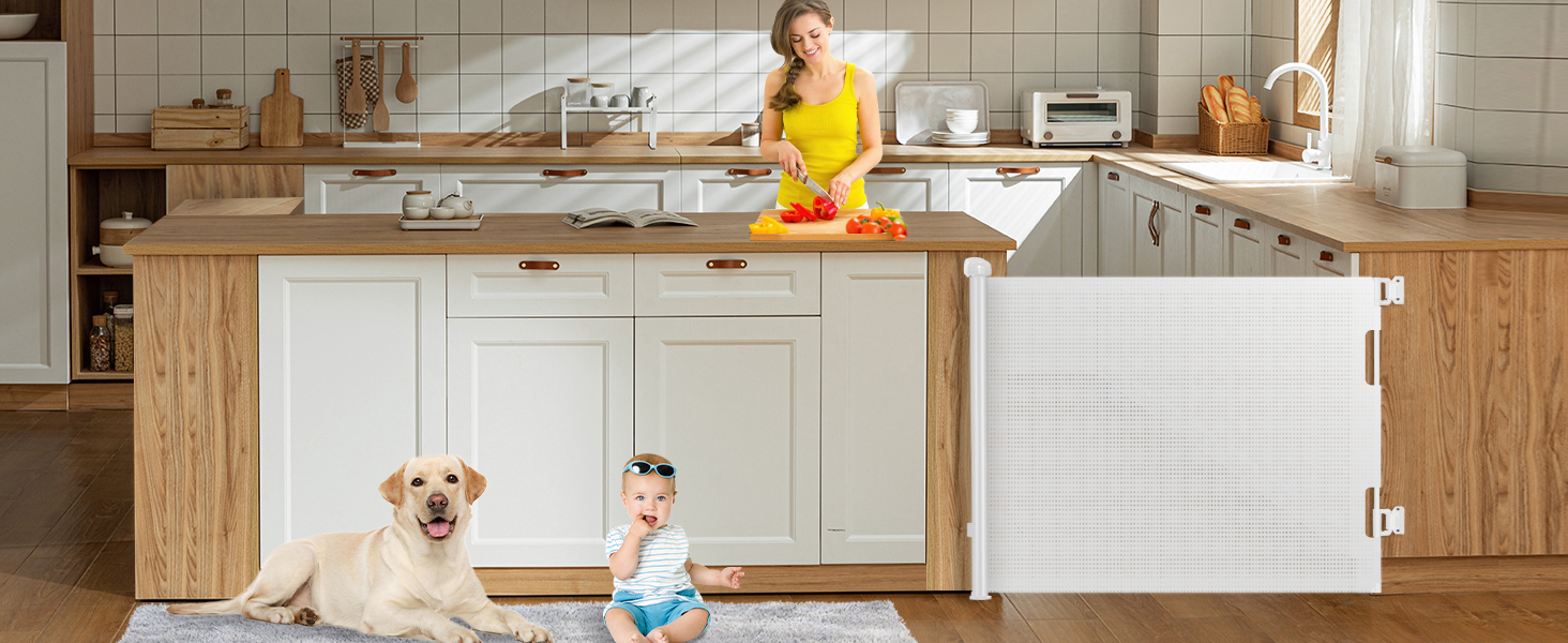 Захист від травм для дітей Nalezuns: розсувна сітка для дитячих воріт, 0-180 см, сірий колір