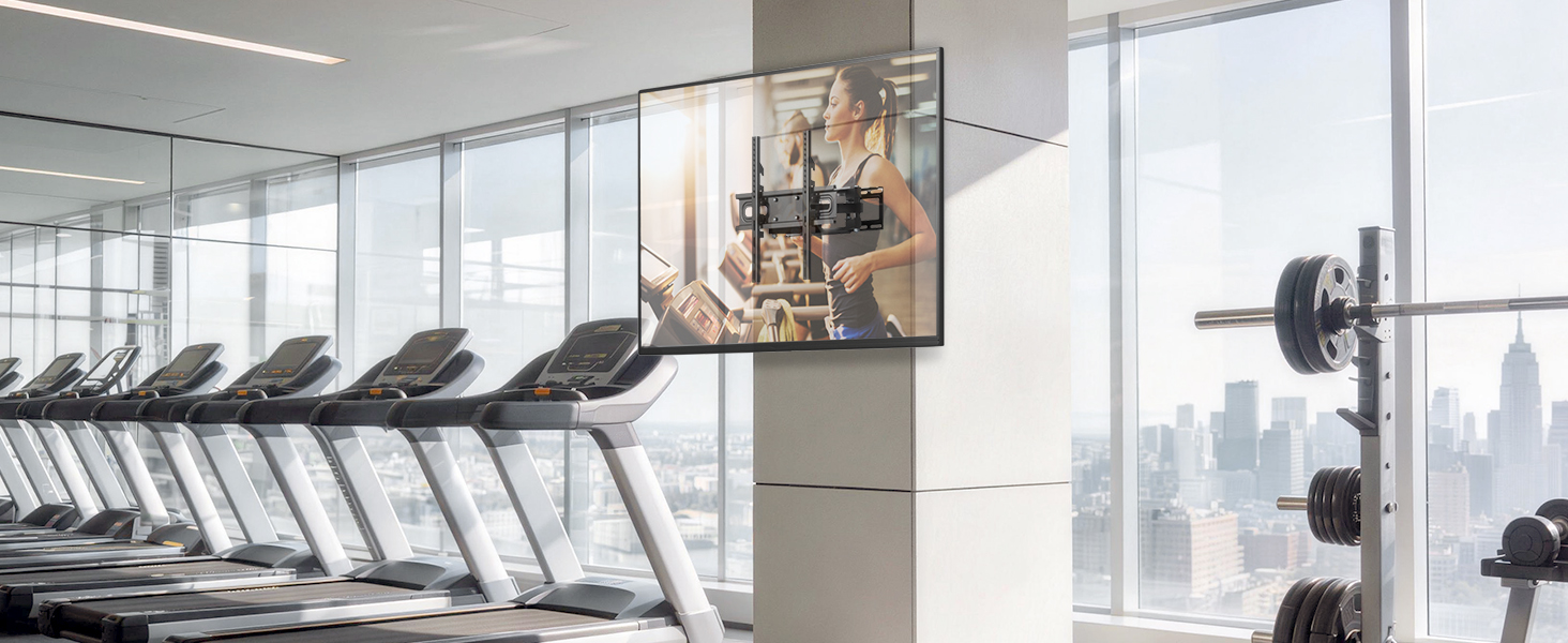 Настінне кріплення для телевізора 32-70 дюймів, поворотне, нахильне, до 50 кг, VESA 400x400 мм