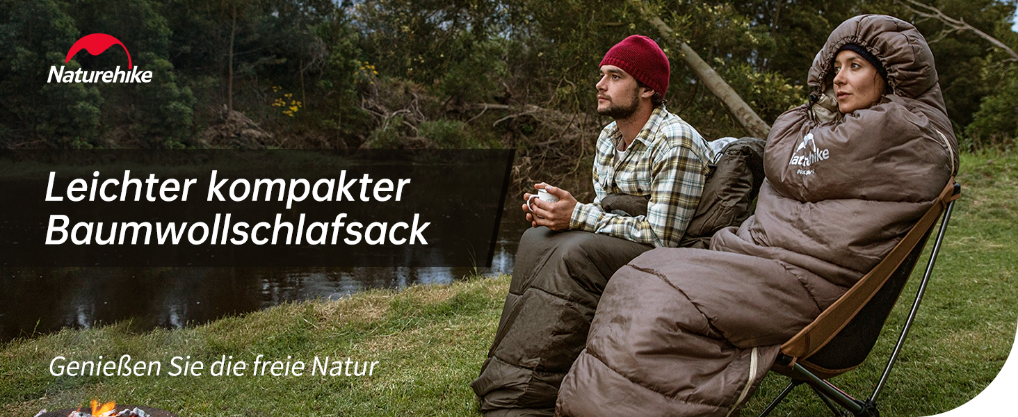 Naturehike Sleeping Bag with Hood - Camping Quilt Sleeping Bag - Lightweight & Comfortable - Ideal for Outdoor Adventures & Travel - Marine Blue/Green (7~11°C)