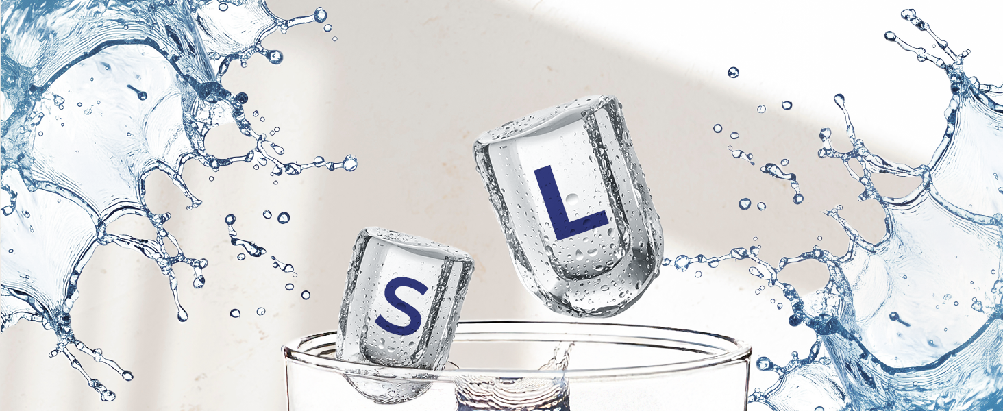 Машина для приготування льоду KLAMER, 2.1 л, чорна: тиха, з таймером, 15 кг/день, 2 розміри кубиків льоду