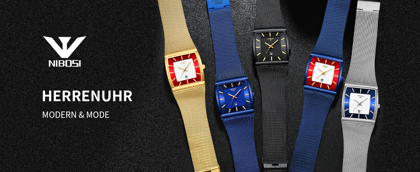 Годинник чоловічий NIBOSI - годинник для чоловіків, кварцовий, аналоговий, водонепроникний, з датою, коричневий, з міцним браслетом з нержавіючої сталі