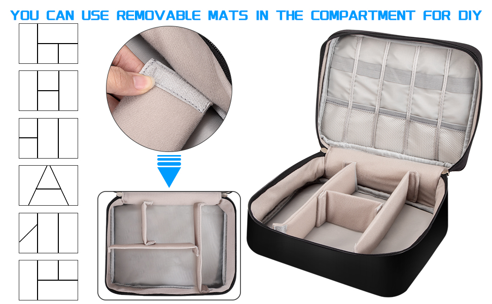 Водонепроникна органайзер-сумка для кабелів та аксесуарів QIMEI-SHOP | SD-картки, флешки, Power Bank, HDD