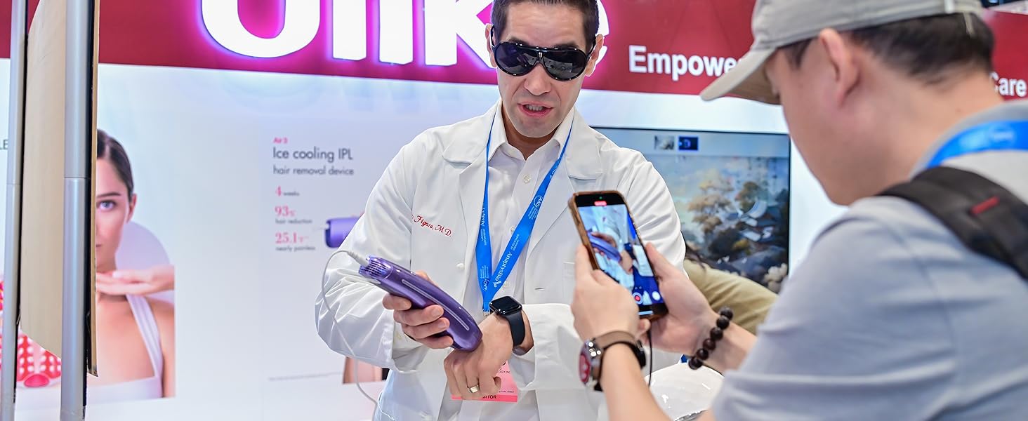 Ulike Air 3: IPL пристрій для епіляції обличчя та тіла вдома. Безпечна альтернатива лазерній епіляції з системою охолодження сапфіром. Для безболісного та довготривалого результату. Колір: фіолетовий.