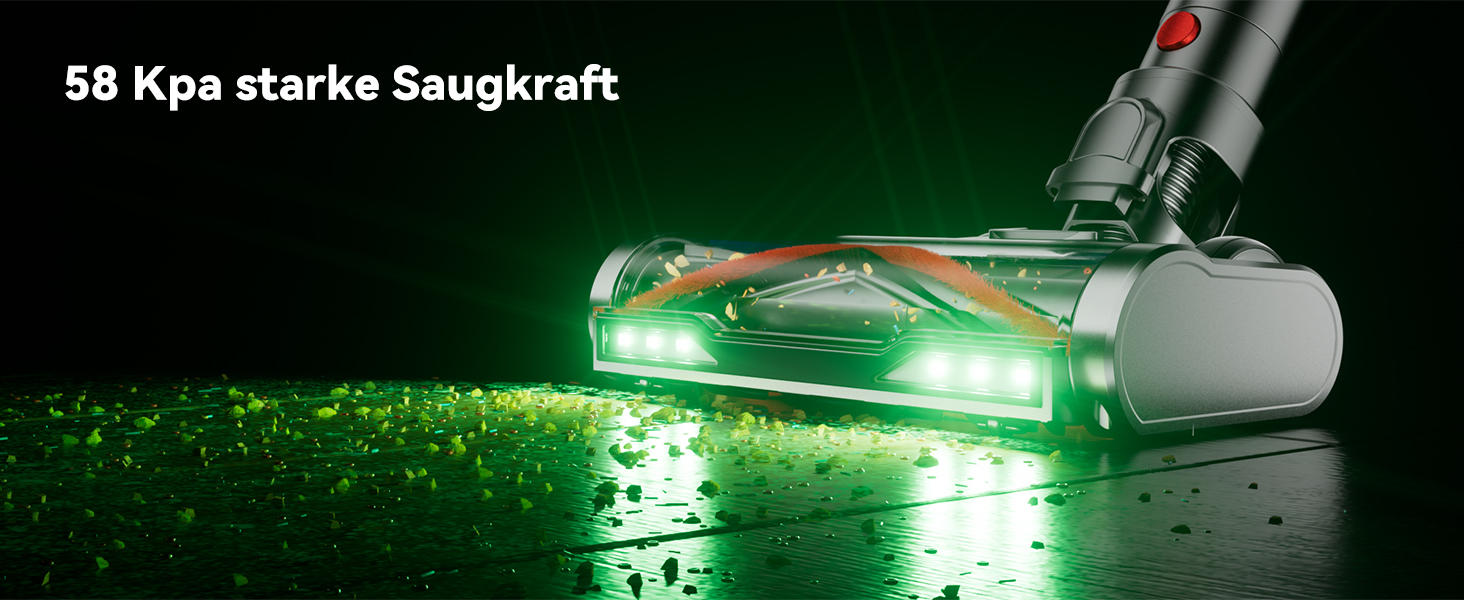 Бездротовий акумуляторний пилосос H9 58000Pa/650W з LED-дисплеєм та антизаплутувальною насадкою для тварин, килимів та твердих поверхонь, золотистий