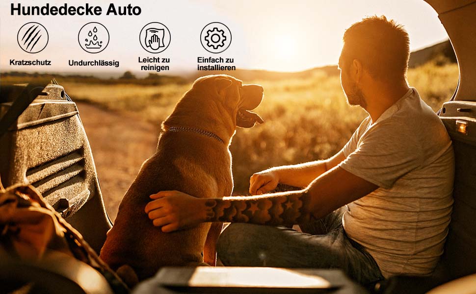 Килимок для собак у машину Caliyo, 143.5x134 см, захист заднього сидіння, водовідштовхувальний, антицарапин, універсальний, чорний