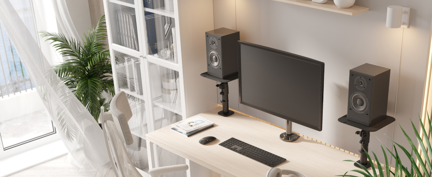 Підставка для колонок RICOO на стіл: 2 шт., регульована висота, універсальна, для ПК, ТВ, студії, LH069-T