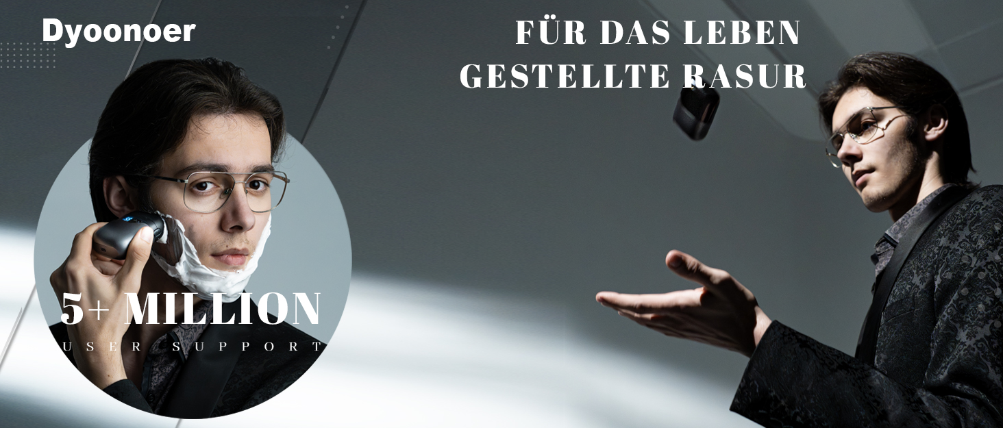 Електричний чоловічий верстат для гоління Dyoonoer з LED-дисплеєм, фольєвий верстат, IPX7 вологостійкий, 3 гнучкі леза, USB-C зарядний пристрій для обличчя та бороди - D/B/71dB