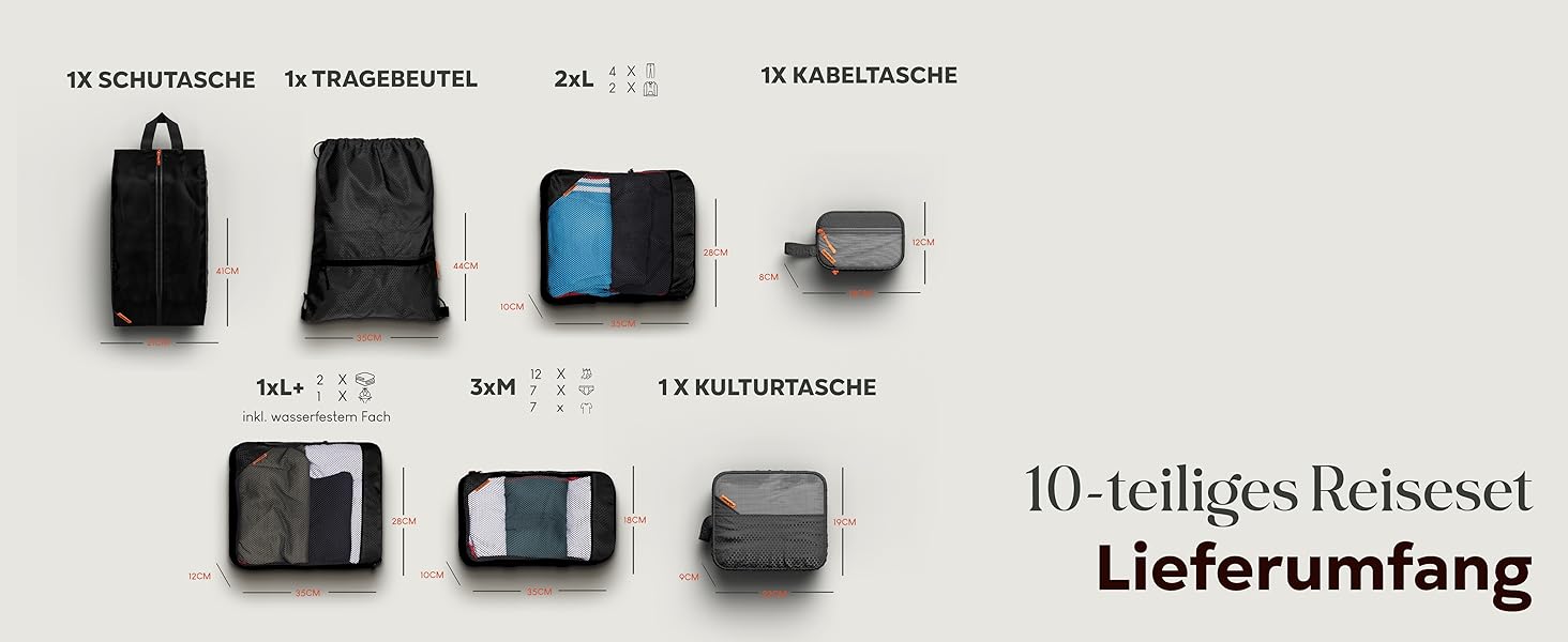 Набір кубиків для пакування з компресією для валізи та рюкзака, 3 шт, Alpine Slate (сірий)