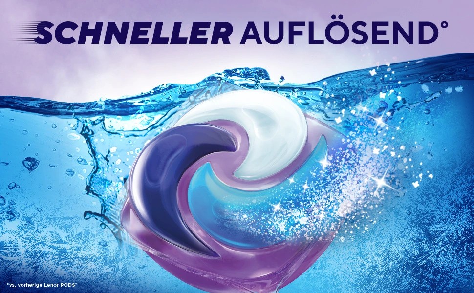 Капсули для прання Lenor Pods Amethyst Blütentraum, 76 шт, для пральної машини
