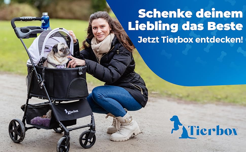 Візок для собак до 10 кг, візок для маленьких собак, складний з QuickFold, візок для котів сірого кольору