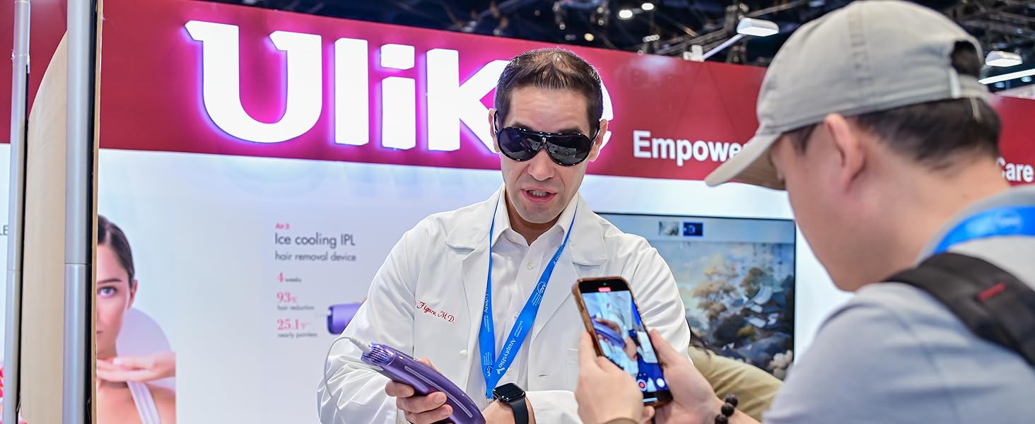 Ulike Air 3 Deluxe IPL пристрій для епіляції - безболісне видалення волосся, альтернатива лазеру, з UV-стерилізатором та гелем алое (фіолетовий)