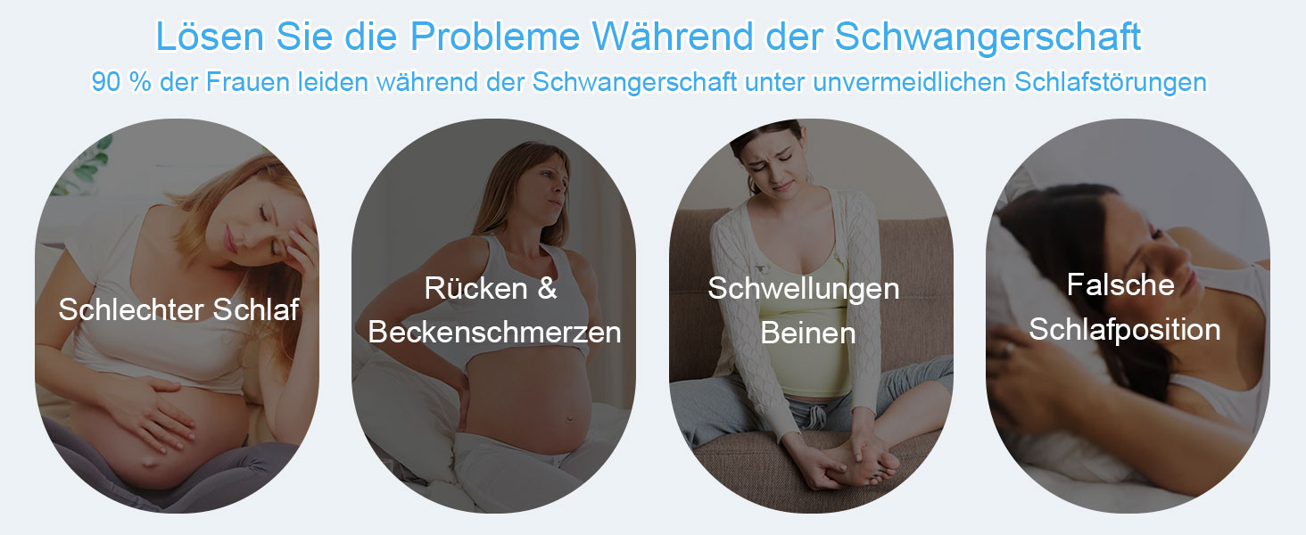 Вагітний подушка SHANNA U-подібної форми, подушка для сну на боці, подушка для годування, сірий, 70 x 145 см