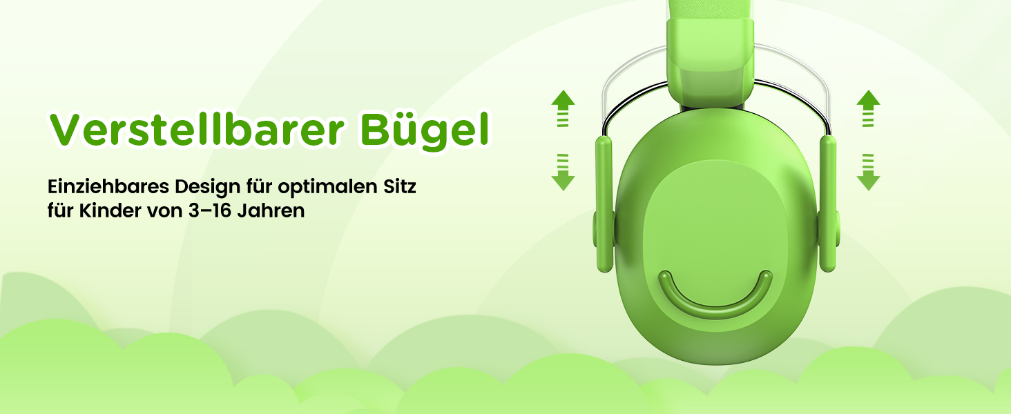 Навушники шумозахисні для дітей Link Dream, SNR 30dB, для аутизму, подорожей, навчання (блакитний/зелений)