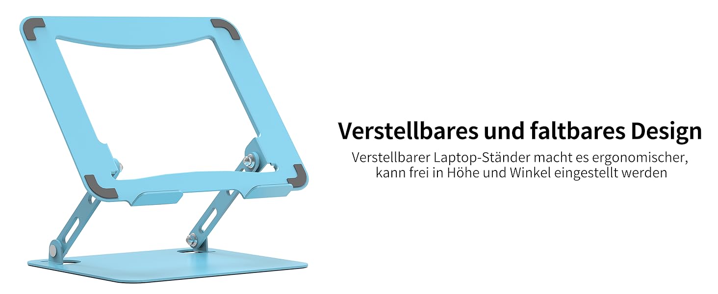 Soundance Adjustable Laptop Stand - Portable Ergonomic Laptop Riser for 10.6