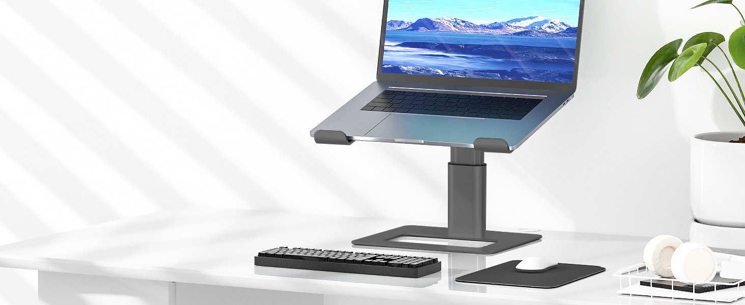 Підставка для ноутбука Soundance, регульована, сіра, для моніторів 10-17.3 дюймів