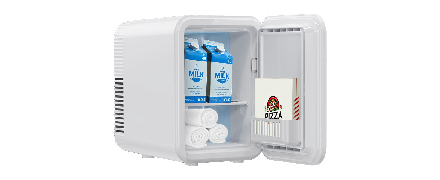 Mini холодильник Enventor 10L з двома режимами (охолодження/нагрівання), 12V/220V, для авто, кімнати, офісу, косметики, тихий