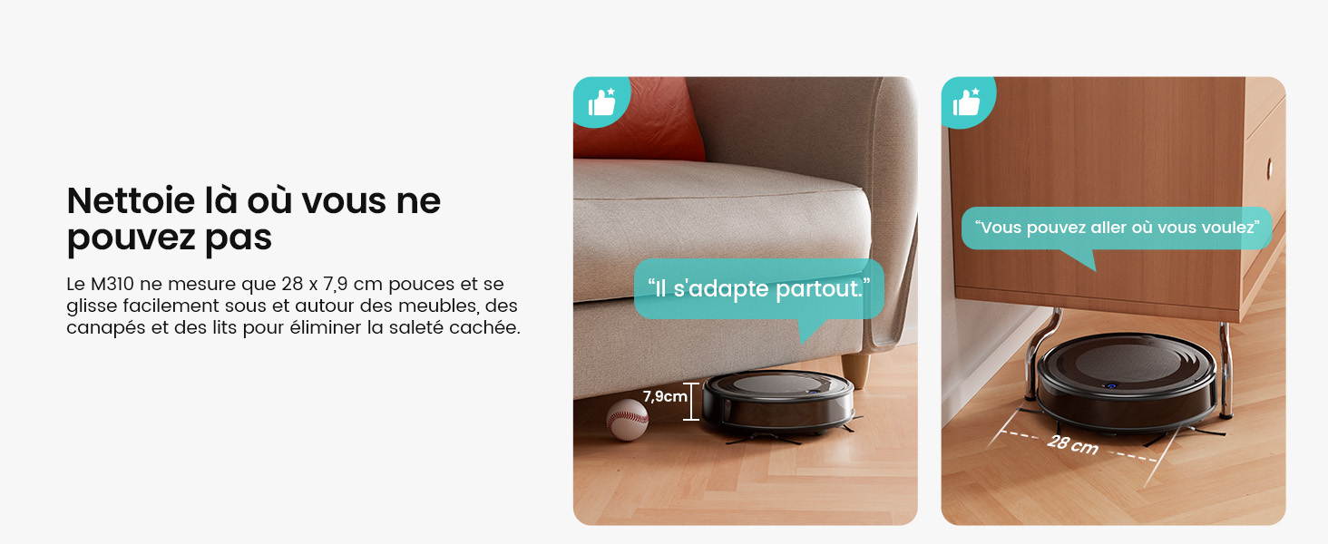 Робот-пилосос LEFANT Gen2 з функцією миття, 12000Pa, автоматичне очищення, LiDAR, Freemove 3.0, 8 тижнів без ручного прибирання (M310)