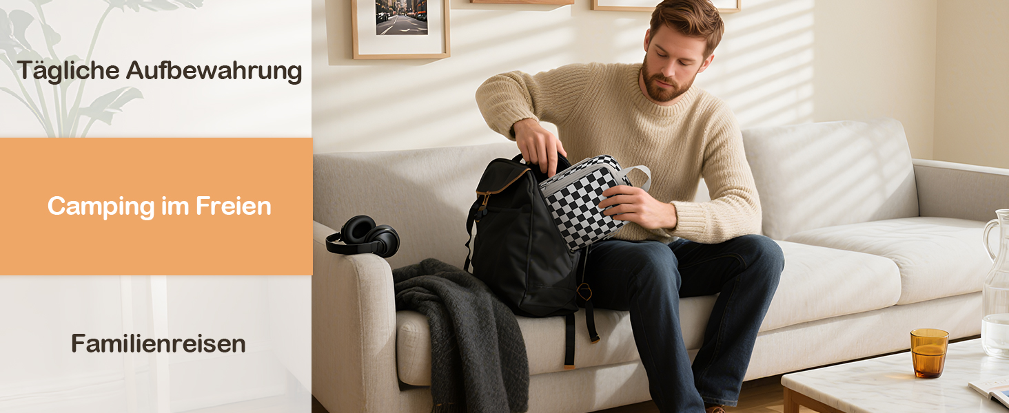 Набори для організації багажу VnioLife: 8 шт. Компресійні куби для подорожей, сумки-органайзери для валізи, рюкзака (Блакитний)