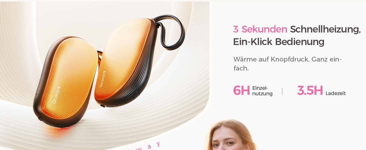 Електричні грілки для рук OCOOPA 2 шт., багаторазові, 4000mAh, подарунок на Новий рік, 1,5 см, в рукавички, зимові аксесуари, Ocoopa x UT5 Wiesengeflüster (Кількісний випуск)