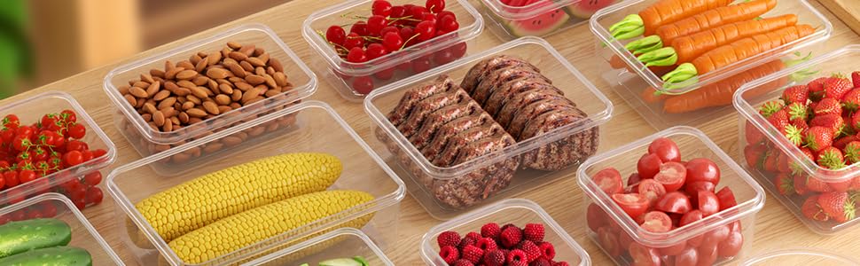 Набір контейнерів для зберігання їжі Kottwca, 30 шт. (15 контейнерів + 15 кришок), набір Tupperware для кухні, Meal Prep, 100% захист від протікання, BPA Free, для мікрохвильової печі та холодильника