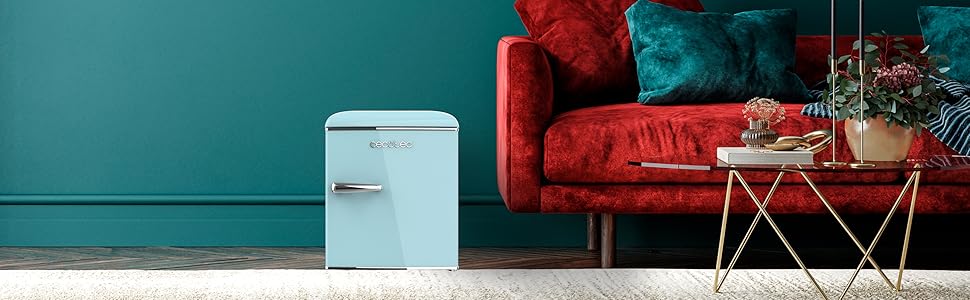 Міні-холодильник Cecotec Bolero CoolMarket TT Origin 45L - Ретро, 45 літрів, Клас E, Червоний