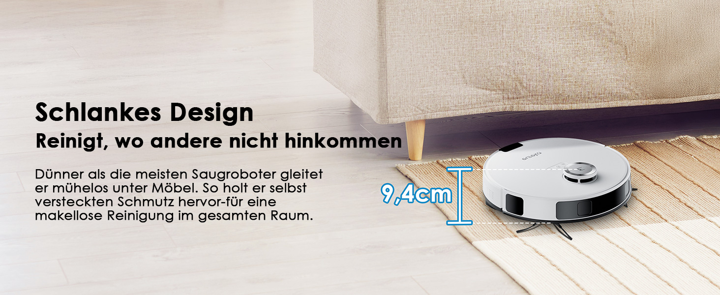 Робот-пилосос EUREKA E10s 2.Gen з вологою тканиною + станція самоочищення (4000Pa, автовизначення килима, підйом мопа, LiDAR-навігація, для видалення шерсті тварин, керування через додаток/голос) (білий)