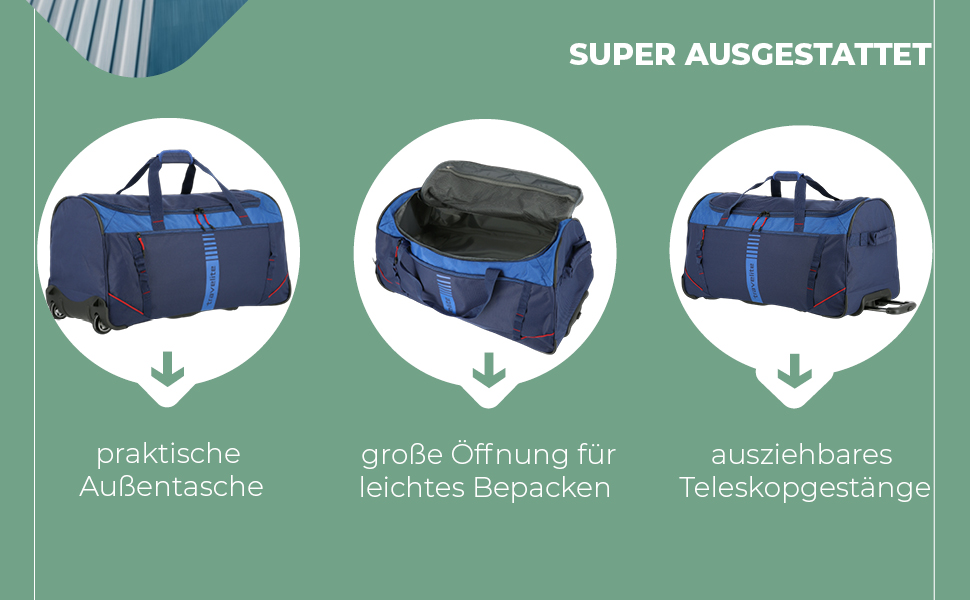 Валіза на колесах travelite Basics Active 86 л, спортивна сумка 71 см, сучасний дизайн