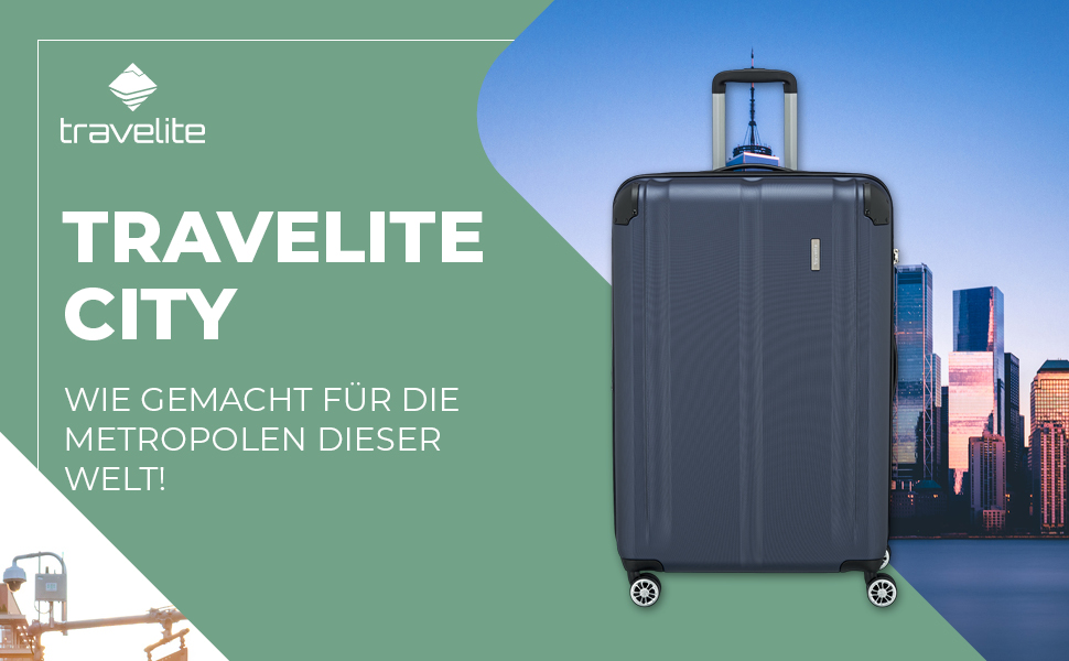 Тролей-валіза Travelite CITY: містка, розширювана, 68 см, 78-86 л, TSA замок