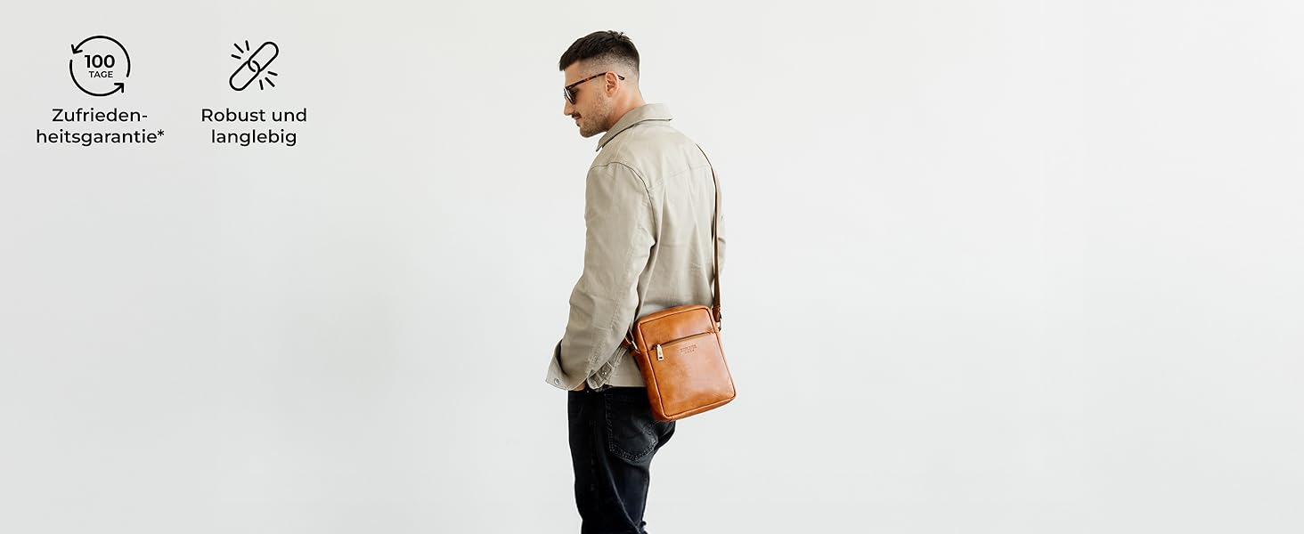 Чоловіча сумка через плече Berliner Bags Tom з натуральної шкіри, чоловіча сумка-кросбоді
