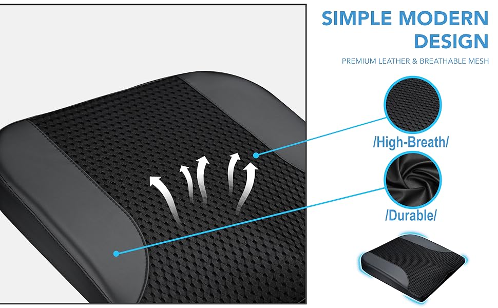 Автомобільне сидіння з Memory Foam для полегшення болю в куприку та попереку. Підходить для авто, вантажівки, офісу, інвалідного візка. Чорний колір.