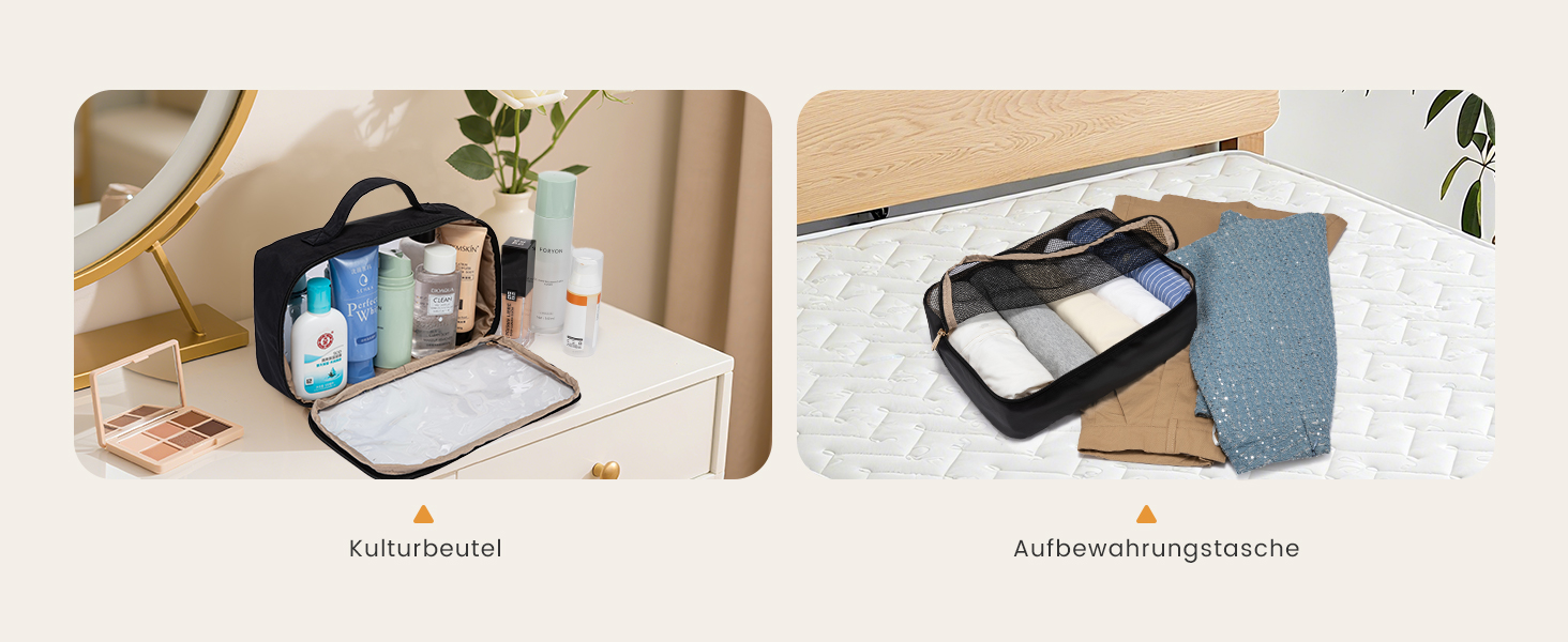 Сумка-рюкзак LOVEVOOK для жінок, велика дорожня сумка-рюкзак з відділенням для взуття та мокрих речей, 40L, 2 шт., чорний