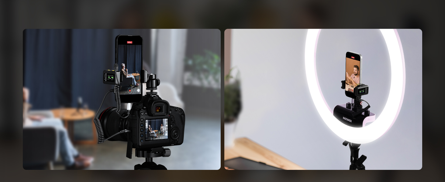 NEEWER CM28 Pro: Бездротове мікрофону з пригніченням шуму, 150м радіус дії, сумісний з iPhone, iPad, Android, DJI, Insta360, PC, Mac