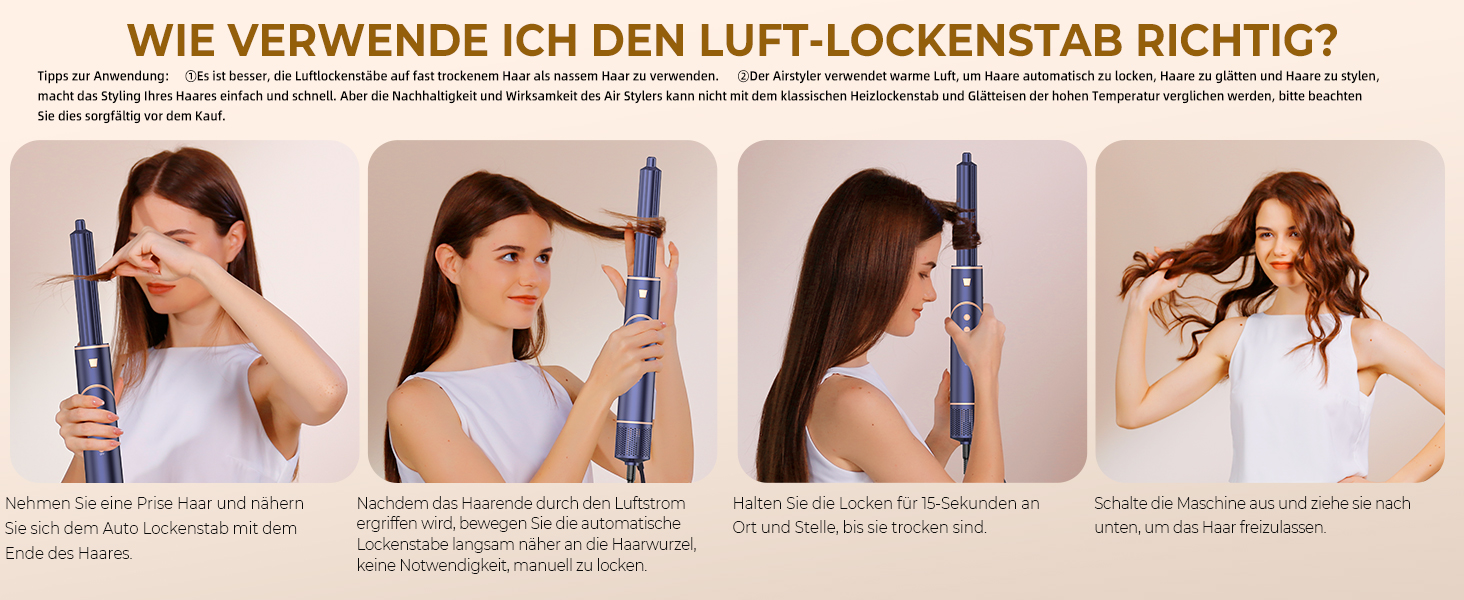 Фен-щітка Air Styler 7 в 1: іонізація, складний, 110,000 обертів, для укладання, локонів, випрямлення, блакитний