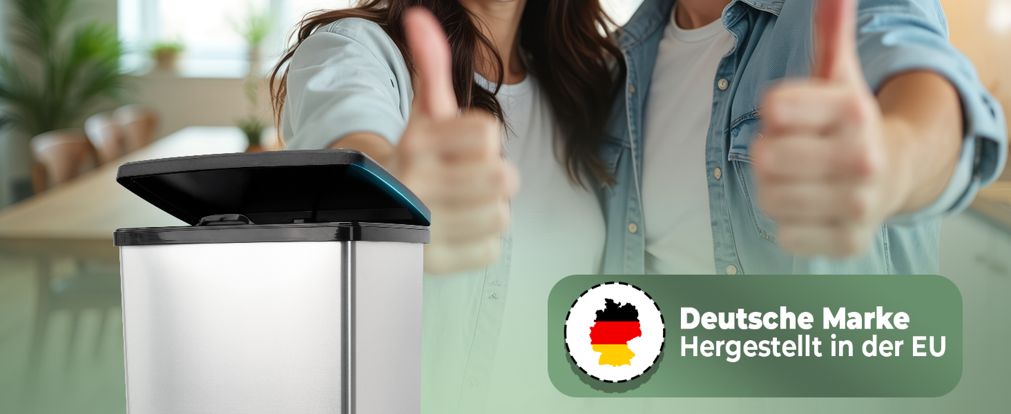 Нівалів Відро для сміття 50л з педаллю, м'яким закриттям та герметичним кришкою - відро для кухні та інші приміщення