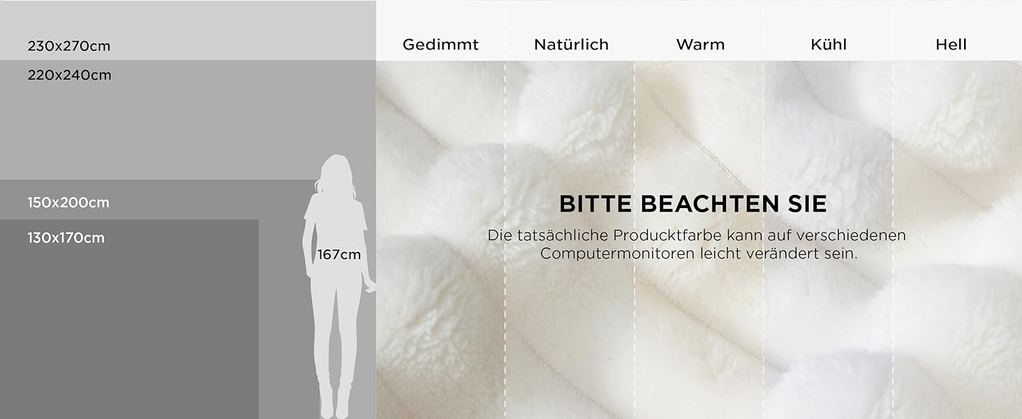 BEDSURE Плед-деко для дому - вовняний та флісовий плед, покривало на диван, м'який теплий плед з грубої в'язки для вітальні, плед для затишку, покривало на ліжко, бежевий, 150 x 200 см