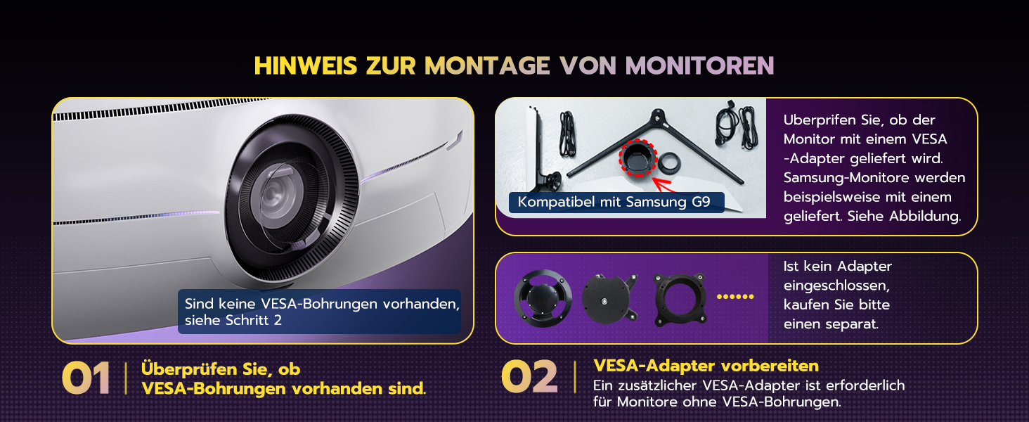 Кріплення для монітора ARES WING: регульована підставка для моніторів 17-49 дюймів, газліфт, VESA 75/100 мм, чорний (без USB)