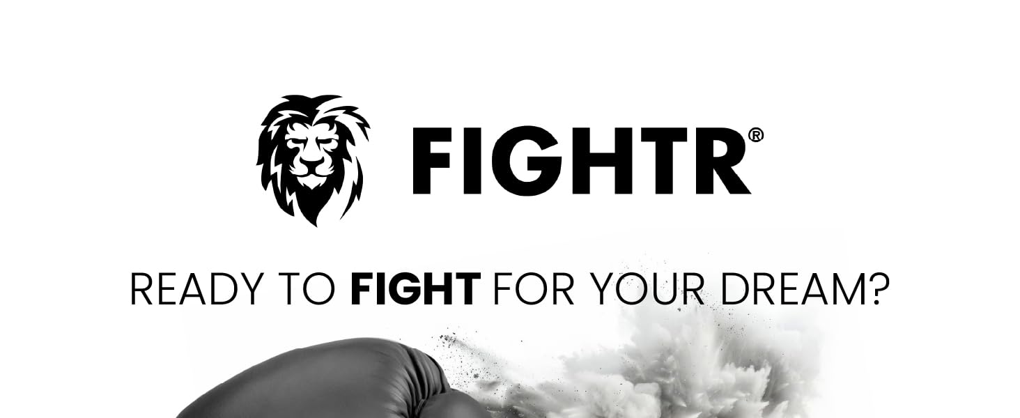 Боксерські рукавички FIGHTR® - Максимальний захист та стабільність | Для боксу, ММА, муай-тай та кікбоксингу | Розміри 8-16 oz, з сумкою 12 oz All Black