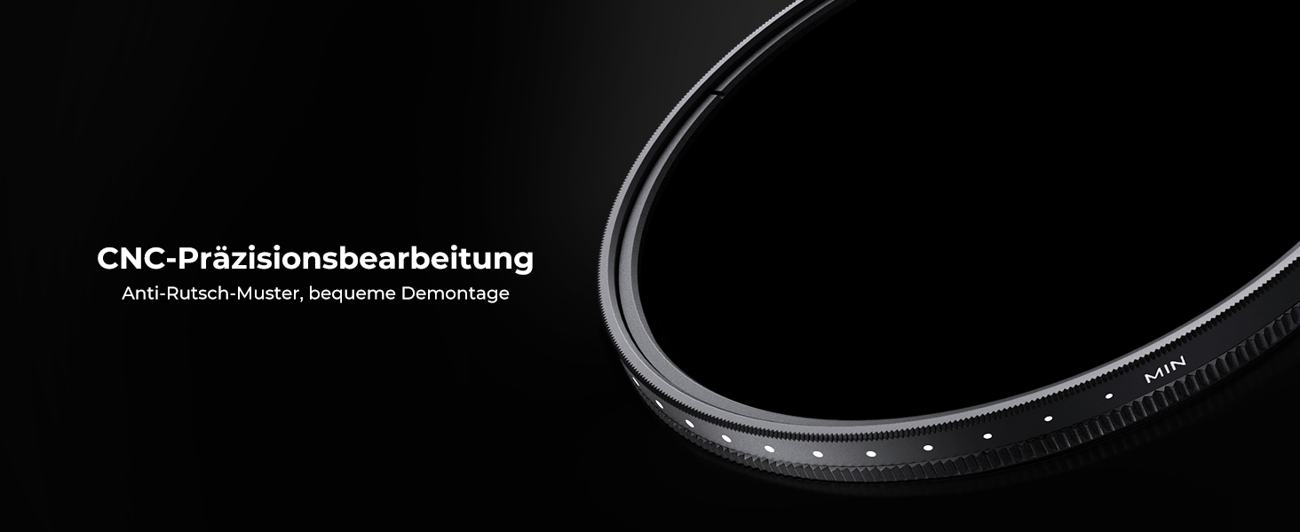 Фільтр ND Variabler K&F Concept 55mm (ND2-ND400) для фотографії пейзажів (Nano-Basic Series) з 3 серветками для чищення