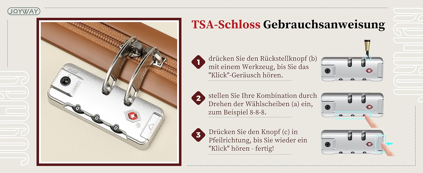 Набір валіз Joyway з ABS-пластику, розширюваний, на 4 колесах, з TSA-замком. Включає: 1 велика сумка, 1 косметичка (білий, M)