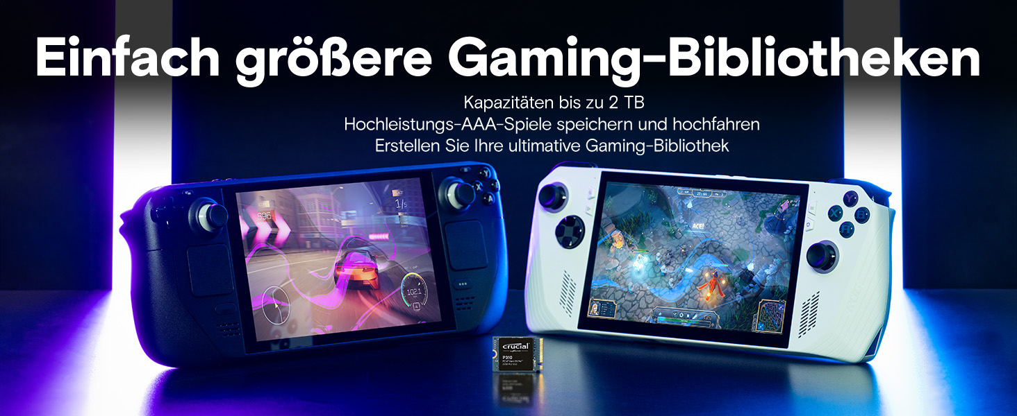 SSD Crucial P310 1TB M.2 2230 PCIe Gen4 NVMe - до 7100 МБ/с, сумісний зі Steam Deck, ASUS ROG Ally, MSI Claw та Microsoft Surface