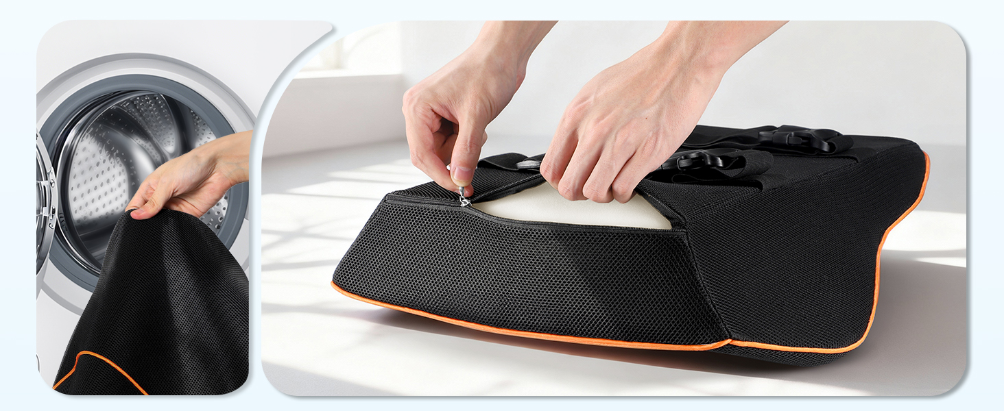 Подушка для попереку POOTACK з піни Memory Foam - ортопедична підтримка спини для авто, офісу та геймінгу, чорна