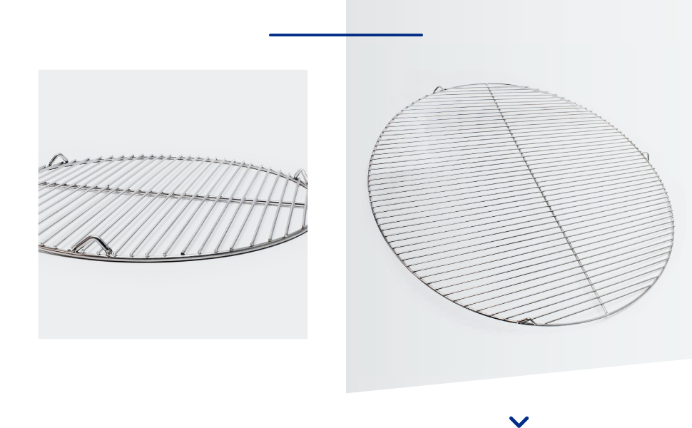Нержавіюча решітка для гриля кругла 55 см, нержавіюча сталь, підходить для вугільного, газового та швабрильного гриля (діаметр 80 см)