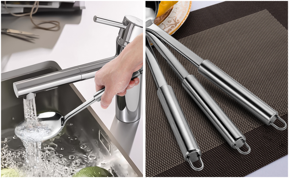 Набір кухонних аксесуарів Pleafind, 4 шт., нержавіюча сталь (3P ложки)