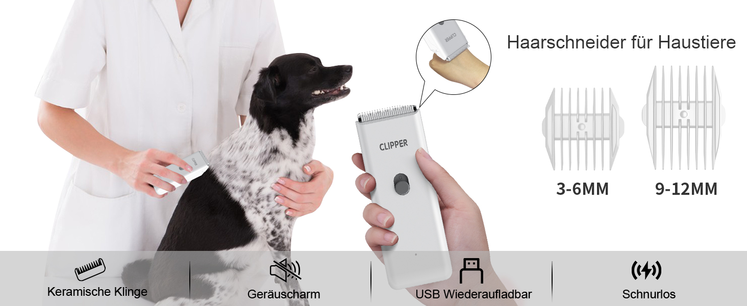 Набір для стрижки собак та котів ENSSU: бездротовий, акумуляторний, для собак, котів, кошенят, цуценят. Зелений