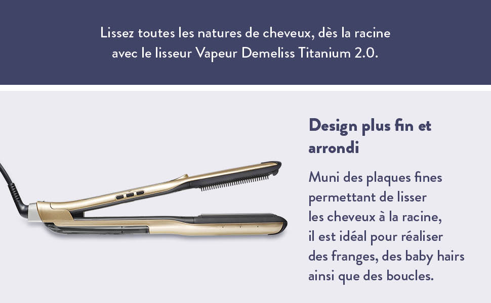 Випрямляч для волосся DEMELISS Titanium V2.0 Dreams Edition SAINT ALGUE - тривале випрямлення, рожевий