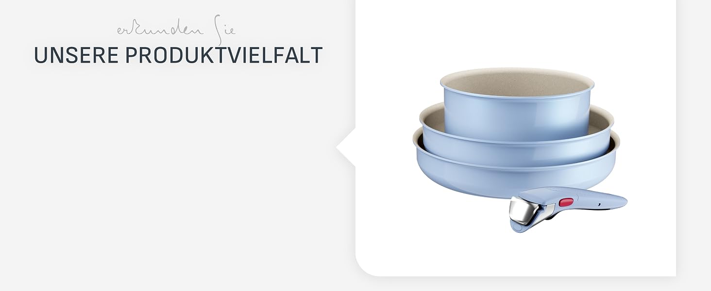 Набір посуду Tefal Mineralia+ Stone White On, 7 предметів, антипригарне покриття, Thermo-Signal, для всіх типів плит, білий, G199S544