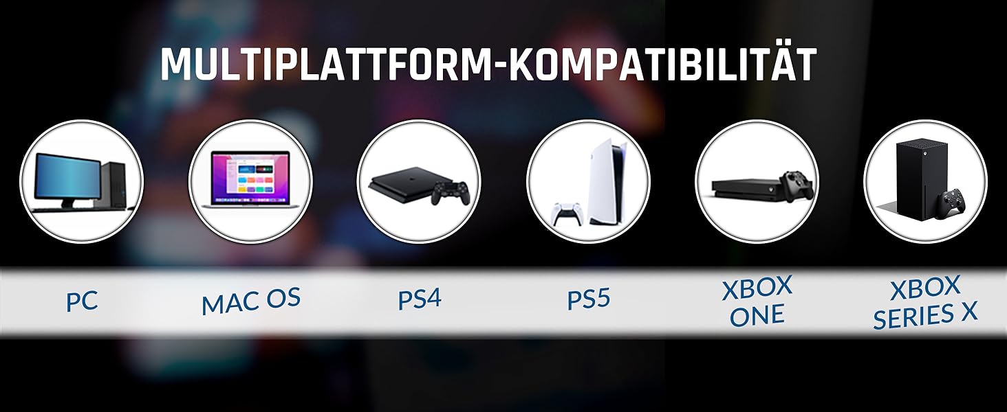 KLIM Chroma Wireless Gaming Tastatur: Бездротова ігрова клавіатура з RGB підсвічуванням, тиха, ергономічна, водонепроникна, для PC, Mac, PS4, PS5