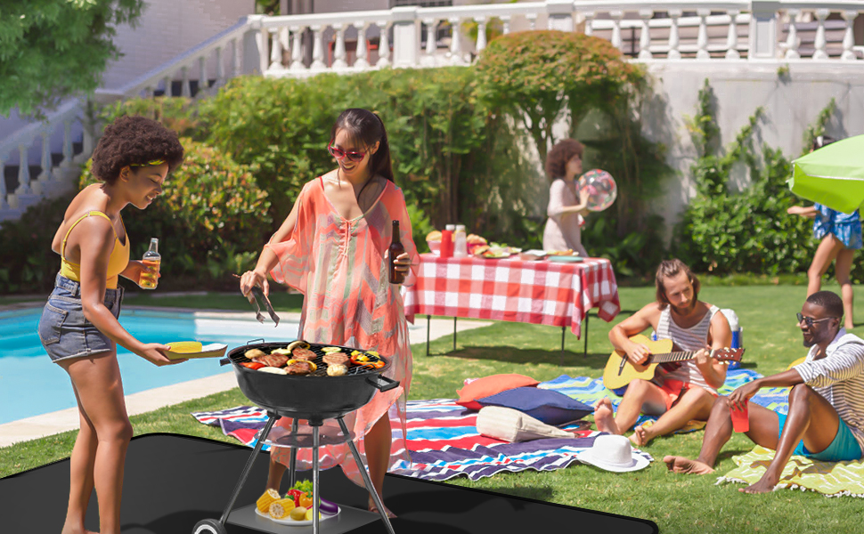 Килимок для грилю Digiroot 100x180 см: термостійкий, водонепроникний, для BBQ, каміну, кемпінгу