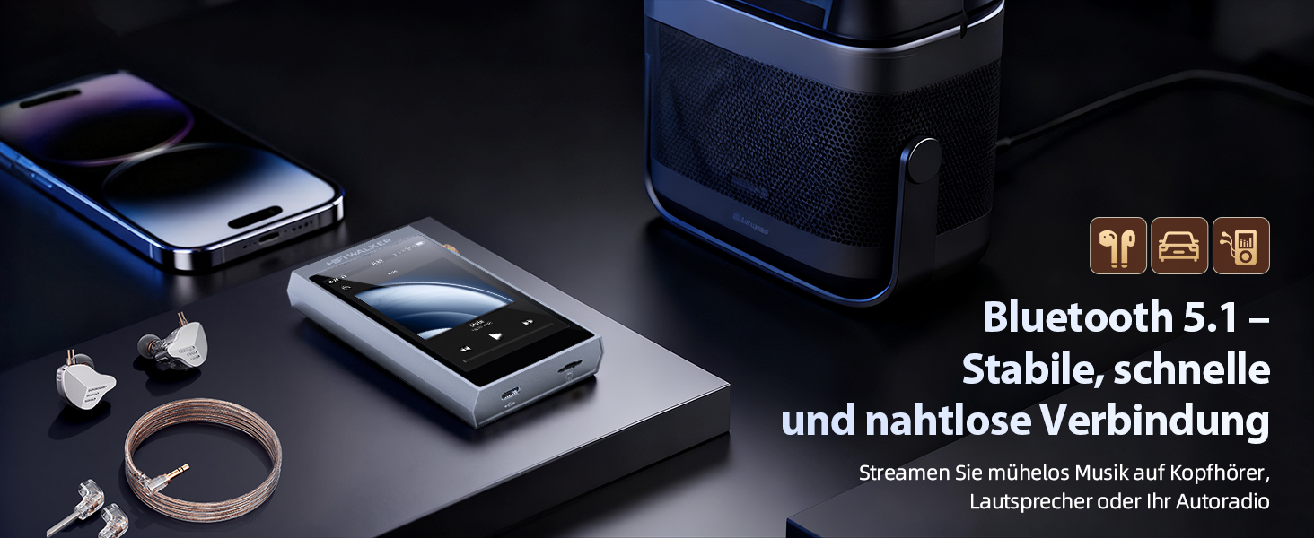 MP3 плеєр H20 Ultra HiFi 128GB Bluetooth 5.1 aptX/LDAC, ES9038Q2M DAC, Touchscreen 4