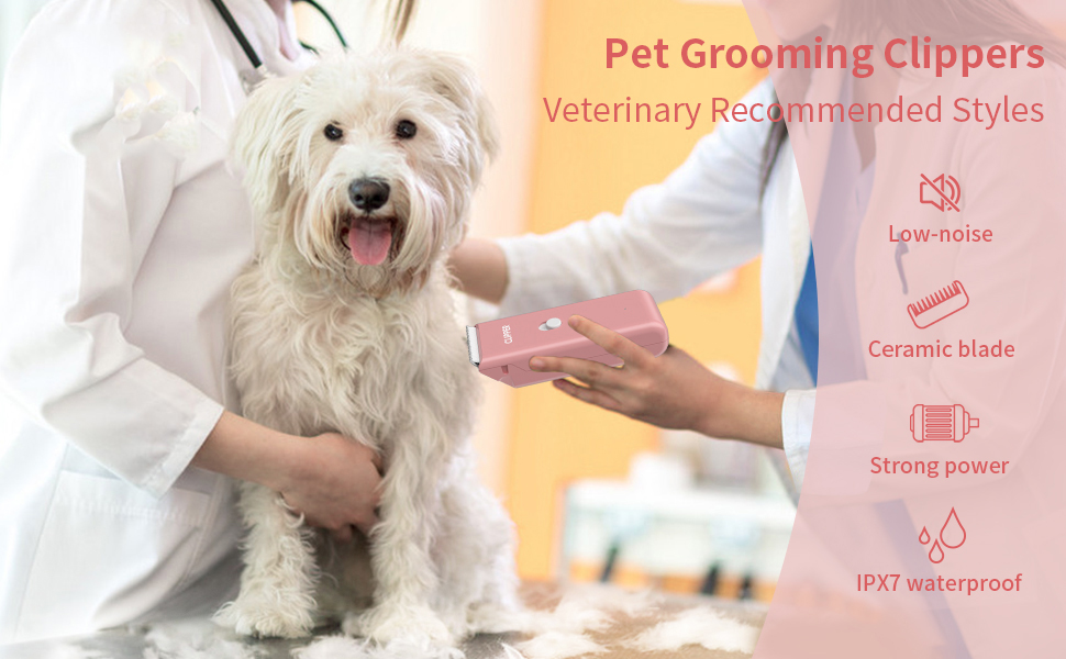 Професійний набір для грумінгу котів та собак Favrison: тиха машинка для стрижки, набір для догляду за шерстю